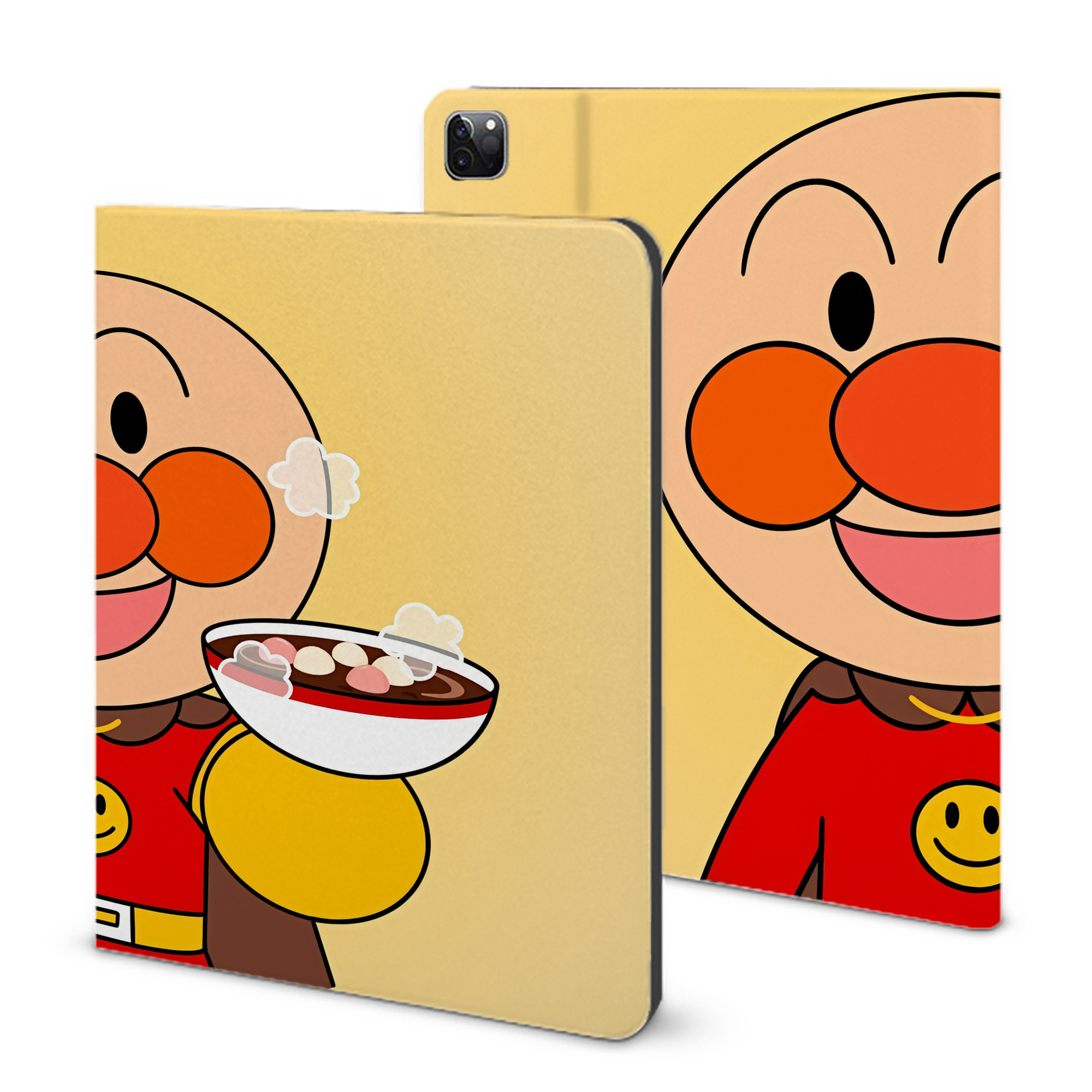 （画像用） アンパンマン Anpanman IPad ケース ブック型 PUレザー TPU 耐衝撃 軽量 薄型 ペン収納なし 全面保護 IPad 各モデル対応